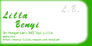 lilla benyi business card